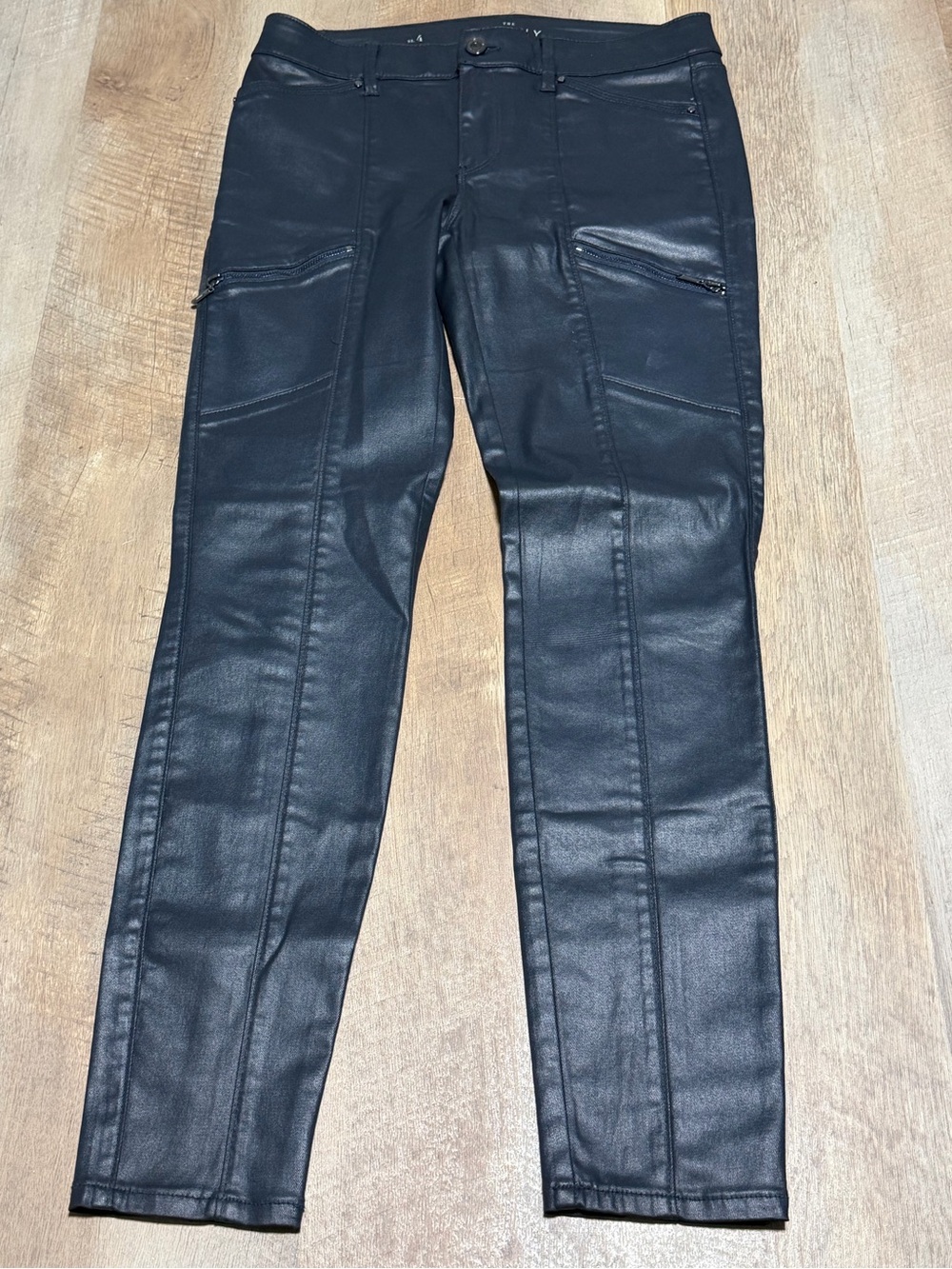 White House Black Market Faux Leather (Jean Like) Moto Pants | Size 4